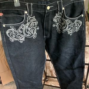 M2 embroidered jeans